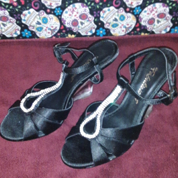 Pleaser Fabulicious Black Satin Elegant He… - Picture 8 of 13